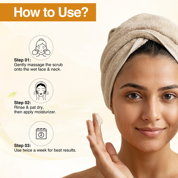 How to Use - Glow Face Scrub